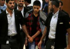الطفل أحمد مناصرة قبيل مثوله للمحاكمة 