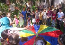 جمعية الدراسات تنفيذ اليوم الترفيهي الثاني من فرح ومرح أطفال غزة