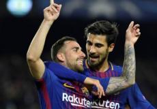 باكو ألكاسير يحتفل بهدفه الأول