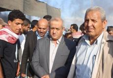 عضو المكتب السياسي للجبهة الشعبية جميل مزهر في مخيم العودة شرقي خان يونس