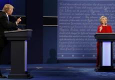 جانب من المناظرة بين ترامب وكلينتون