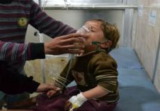 طفل مصاب في خان شيخون