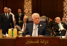 الرئيس عباس خلال مشاركته في القمة العربية بالاردن