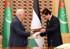 الرئيس عباس ورئيس تركمنستان