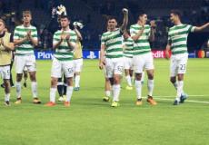 لاعبو سلتيك الاسكتلندي بعد نهاية المباراة
