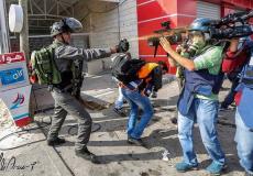 نقابة الصحفيين تندد اعتداء الاحتلال على الوقفة التضامنية للصحفيين