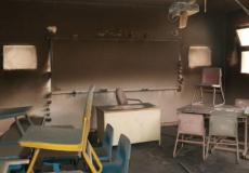 طالب سعودي يحرق فصله الدراسي