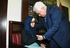 الرئيس يستقبل الطالبة الكفيفة عدن خليلية