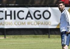 ليونيل ميسي في حصة تدريبية