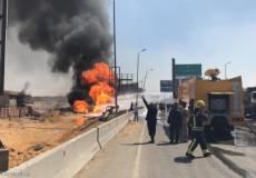 الانفجار نجم عن اصطدام شاحنة بخط مواد بترولية