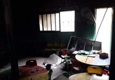  السيطرة على حريق داخل روضة أطفال وسط قطاع غزة