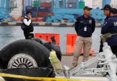 جانب من حطام الطائرة الإندونيسية