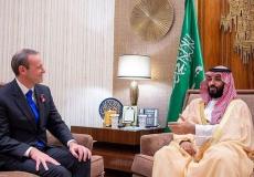 محمد بن سلمان ومبعوث رئيسة وزراء بريطانيا