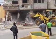 لحظة انهيار المنزل