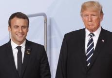 الرئيس الأمريكي دونالد ترامب ونظيره الفرنسي إيمانويل