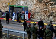 مكان عملية إطلاق النار قرب رام الله -ارشيف-