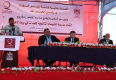 وزارة التعليم وقطر الخيرية تضعان حجر الأساس لمدرسة الشيماء شمال غزة