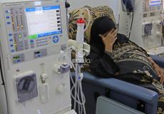 مريضة في قسم الكلى بمستشفى الشفاء بغزة - أرشيفية -