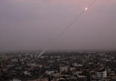 صاروخ من غزة صوب إسرائيل - أرشيفة