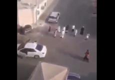 مشهد من فيديو لاختطاف طفل في السعودية