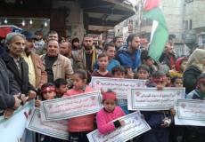 خلال التظاهرة احتجاجا على أزمة الكهرباء بغزة