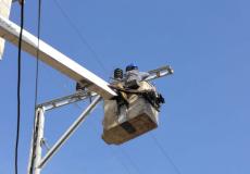 طواقم شركة الكهرباء في غزة