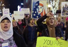 مظاهرات ضد أمر ترامب التنفيذي بشأن المهاجرين في سياتل