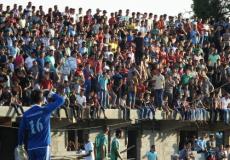 مشجعو في احدى مباريات دوري غزة