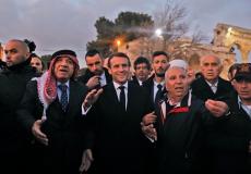 الرئيس الفرنسي ايمانويل ماكرون في القدس
