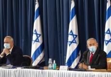 نتنياهو و غانتس خلال اجتماع الحكومة - أرشيف