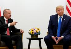 الرئيس  دونالد ترامب برفقة الرئيس أردوغان -أرشيفية-