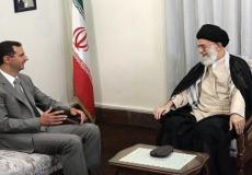 الرئيس بشار الأسود قائد الثورة الإسلامية في إيران الامام علي خامنئي