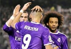 احنفال لاعبي ريال مدريد بأحد الاهداف