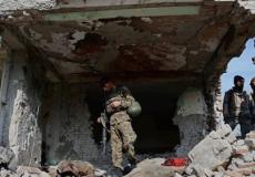 من آثار انفجار الأسبوع الماضي الذي وقع قرب قنصلية باكستان في جلال أباد