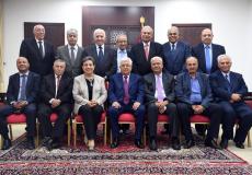 صورة من الاجتماع الأول للجنة التنفيذية لمنظمة التحرير الفلسطينية في رام الله يوم 4 مايو 2018