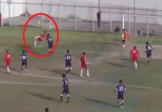 لاعب فلسطيني يسجل هدفا خياليا