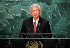 وزير الخارجية الفلبيني بيرفكتو ياساي يتحدث أمام الجمعية العامة للأمم المتحدة