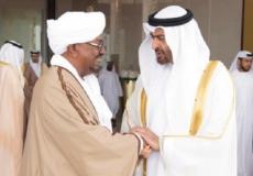 الشيخ محمد بن زايد آل نهيان ولي عهد أبو ظبي يستقبل  الرئيس السوداني عمر حسن أحمد البشير 
