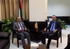 جانب من لقاء الوزير الحساينة والسفير الرويضي