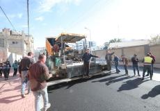 بلدية غزة تنتهي من مشروع تطوير المرحلة الأساسية من شارع ابن سينا