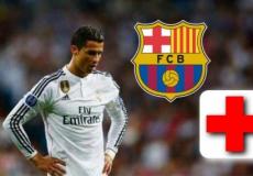 صابة رونالدو ومساعدة برشلونة