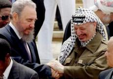 الرئيس الراحل ابو عمار مع الراحل كاسترو