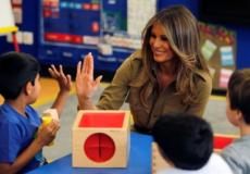 ميلانيا ترامب في "زيارة مدرسية" بالرياض