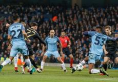 لقطة من مباراة موناكو ومانشستر سيتي