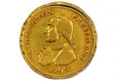 العملة  الذهبية للرئيس  الأمريكي الاول  جورج واشنطن