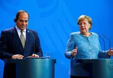 المستشارة الألمانية أنجيلا ميركل والرئيس المصري عبد الفتاح السيسي يبحثان الوضع في قطاع غزة