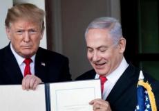 نتنياهو وترمب بعد اعلان صفقة القرن