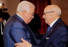 الرئيس محمود عباس والرئيس الباجي قائد السبسي - ارشيفية -