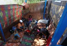 الشاب وليد أبو شاويش يعيش في خيمة وسط غزة - apaimages