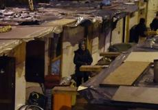 جانب من المخيم قبل ازالته